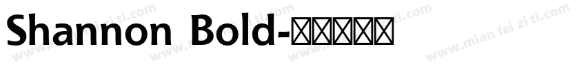 Shannon Bold字体转换